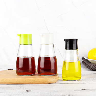 Wholesale Kitchenware160ml Food Grade Transparent Glass Oil Bottle for Cook Olive Coconut Oil Vinegar Fish Sauce with Plastic Cap