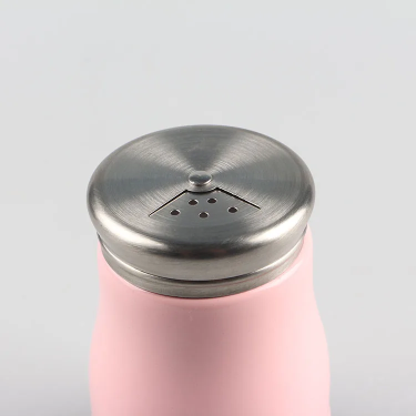 120ml Pink Sleeve Double Wall Pepper Sea Salt Spice Shaker Glass Bottle