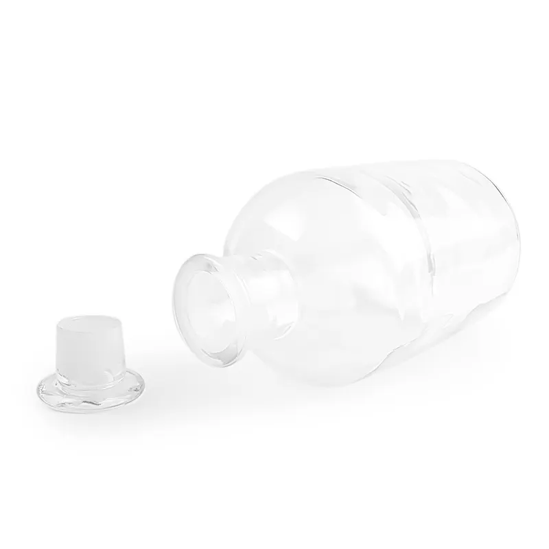 30ml-1000ml clears mall mouth apothecary glass reagent bottle with glass lid