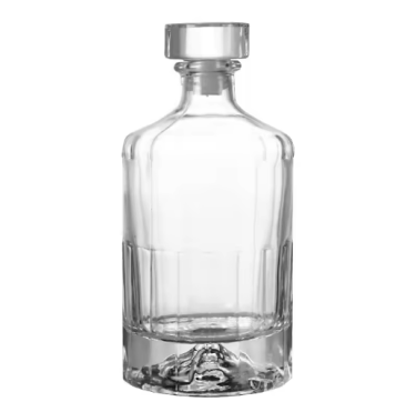 Top Quality Clear Volcano 250ml 500ml High Flint Glass Bottle For Vodka Brandy liquor Wine With Glass Stopper