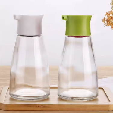 Empty 150ml Clear Glass Small Oil and Vinegar Bottle for Kitchen