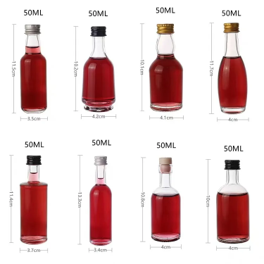 Mini Glass Taste Wine Spirits Bottles Samples 30ml-50ml