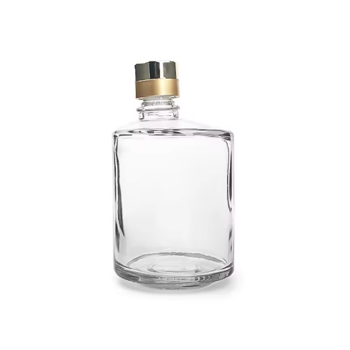 Different Transparent round 530ml crooked neck glass vodka bottlevodka bottles