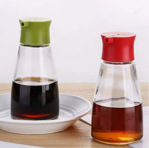 Empty 150ml Clear Glass Small Oil and Vinegar Bottle for Kitchen