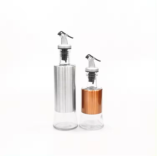 200ml 300ml 500ml luxury oil and vinegar bottle dispenser bottle kitchen using oil bottles with pourer