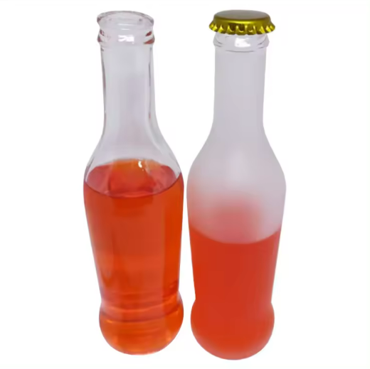 250ml 275ml wholesale cocktail beer glass soda bottles with metal crown cap