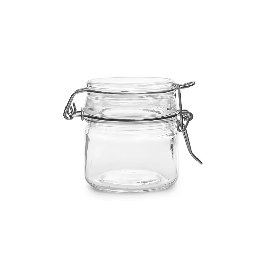 50ml-450ml 4oz small snack storage food storage glass jar honey jar with swing clip top