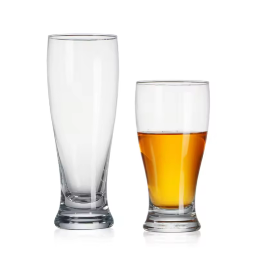 Customized logo clear beer cup glass beer mug 350ml 500ml glass cup