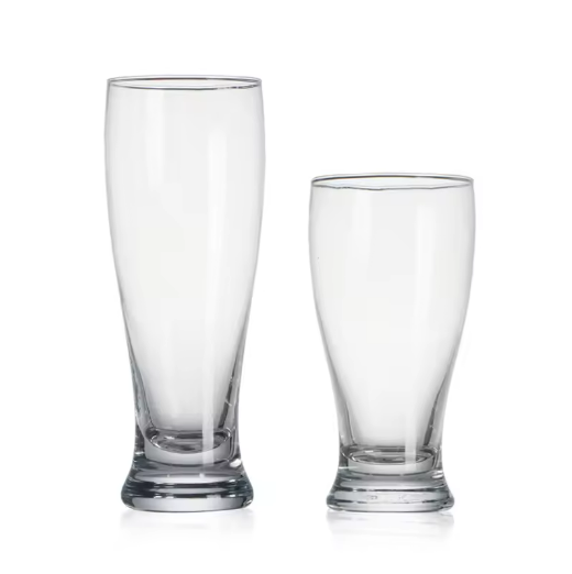 Customized logo clear beer cup glass beer mug 350ml 500ml glass cup