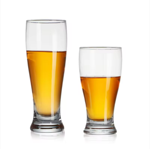 Customized logo clear beer cup glass beer mug 350ml 500ml glass cup