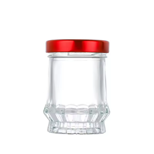 Wholesale Clear Honey Jam Bird Nest Small Glass Food Jar with Metal Lid 30ml 45ml 50ml 75ml 80ml 100ml 150ml