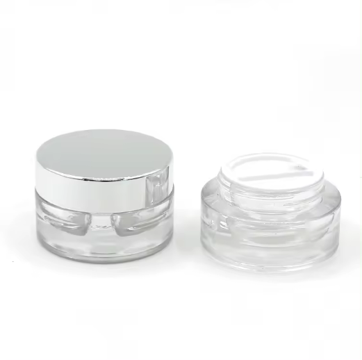 Luxury New Design Double Chamber Glass Cream Jar 10ml+10ml/ 35ml+35ml