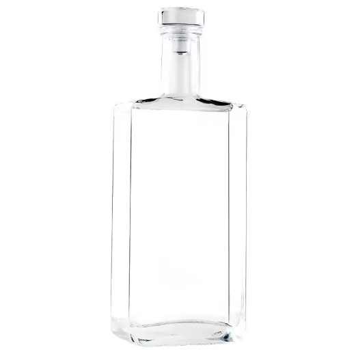 500ml 750ml square wine glass bottle liquor bottle for brandy vodka whisky gin glass bottle