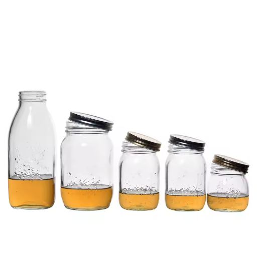 Customized Food Storage 16oz Mason Glass Jars Hot Sale Custom 150ml 300ml 500ml 1000ml glass jars with lids