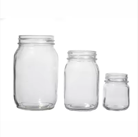 Customized Food Storage 16oz Mason Glass Jars Hot Sale Custom 150ml 300ml 500ml 1000ml glass jars with lids