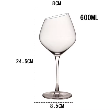 Creative Oblique Mouth Red Wine Glass Champagne Glass Large Capacity Goblet ﻿