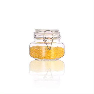 Food grade 10oz mini storage glass jar with clip lid for food