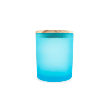 customizd frosted color glass candle jar