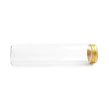 High Borosilicate Glass 50ml to 260ml Cylinder Shape Food Storage Glass Jar for Coarse Cereals Dried Flowers Nuts