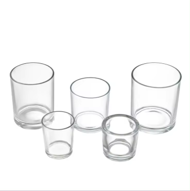 Manufacturer 80ml 100ml 210ml 220ml empty clear frosted glass candle jar soy wax candles cups