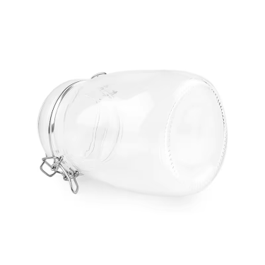 glass food storage jar with chlip lid