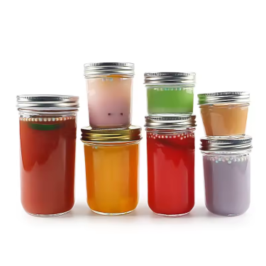 Glass Storage Jar Smooth Mason Jar Airtight Jam Jar Food Grade Glass Stew Jar