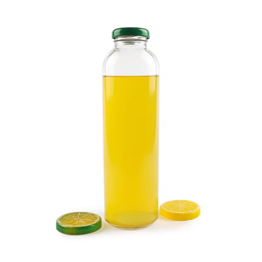 glass juice bottle with metal lid