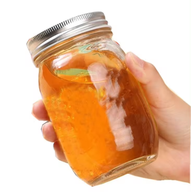 glass mason jar with lid