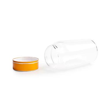 Small size 120ml 150ml 180ml high borosilicate clear empty wide mouth airtight glass storage jar with lid