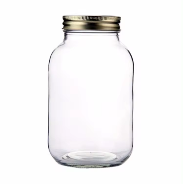 mason glass jar with metal lid