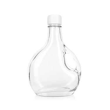 small mouth empty glass bottle