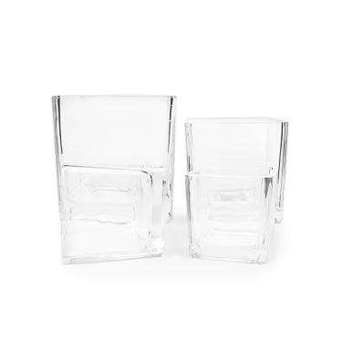 50ml 100ml 300ml 600ml Clear Square Glass Vases Planter Terrarium Flowers Vase Glass Candle Holder for Home Garden Wedding