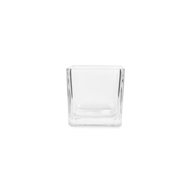 square glass candle jar