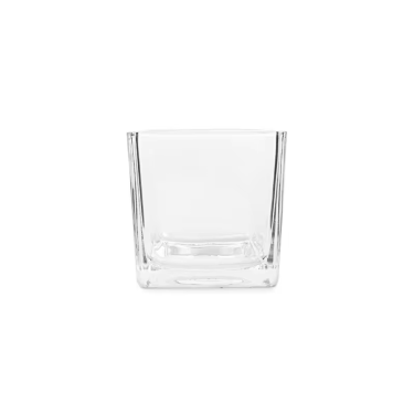 square glass candle jar