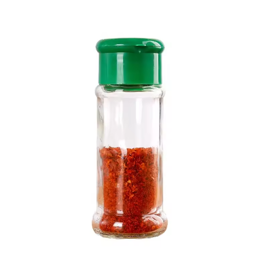 Round glass spice storage container spice bottle 80ml spice glass jar