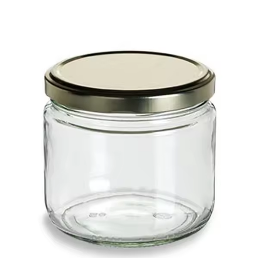 350ML 12OZ Clear Wide Mouth Sauce Canning Jam Candle Honey Spice Glass Salsa Jar frascos de vidrio Glass Jars Wholesale