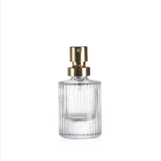 High quality stripe 30ml small empty perfume bottles with pump sprayer wholesale