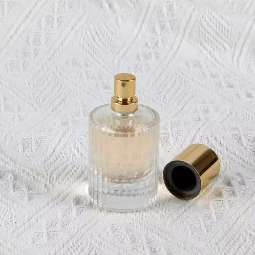 High quality stripe 30ml small empty perfume bottles with pump sprayer wholesale