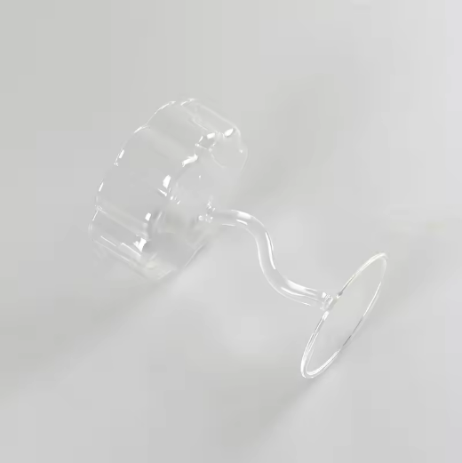 New products 200ml unique design transparent candle holder/ice cream glass cup