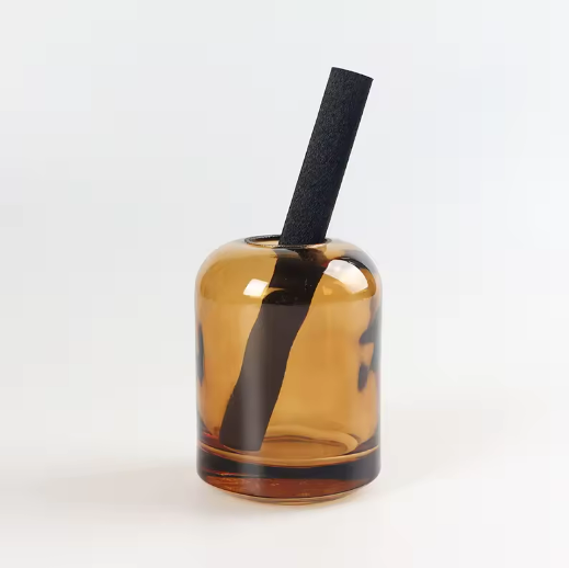 Fantastic decorative amber round 200ml glass aroma reed diffuser bottle