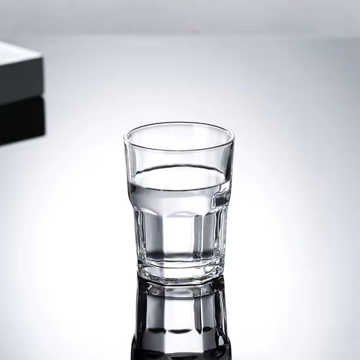 Wholesale elegant drinking cup water transparent coffee double wall cup thickened bottle bottom milk beverage glass