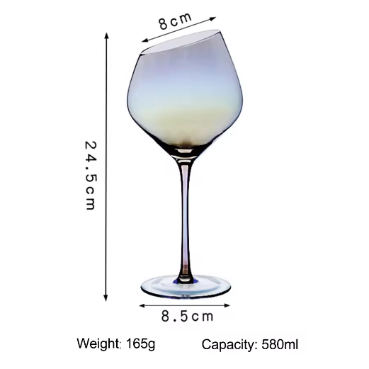 Creative Oblique Mouth Red Wine Glass Champagne Glass Large Capacity Goblet ﻿