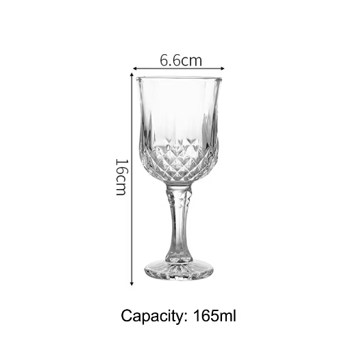 Custom Crystal Glassware Drinking Colored Water Wine Glass Cup Wedding Champagne Embossed Transparent Goblet Glass Cups