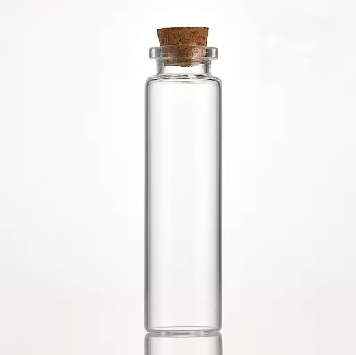 Mini Clear Cork Stopper Glass Wishing Bottles Transparent Glass Bottles Vial with Cork