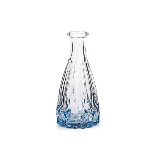 50ml 100ml 150ml Fashion Luxury Small Size Gradient Blue Gray Color Home Decoration Small Glass Flower Vase