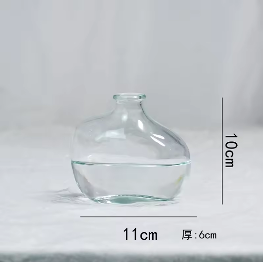 Unique Glass Vase Set Mini Glass Transparent Vase Set 3-piece Set Desktop Center Transparent Glass Sprout Vase