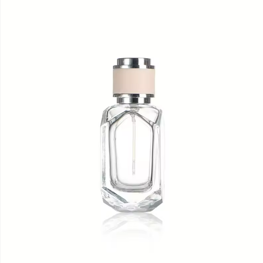 Beautiful design 50 ml diamond style glass perfume bottle for women