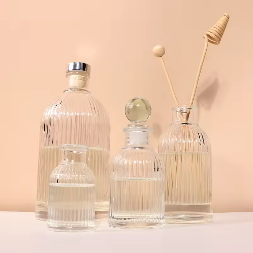 40ml 100ml 200ml 500ml Clear empty aroma home fragrance decoration glass reed diffuser bottles with cork,ball stoper ﻿