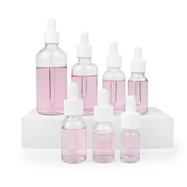 Transparent 5ml 10ml 15ml 30ml 50ml 100ml essential oil glass dropper bottle