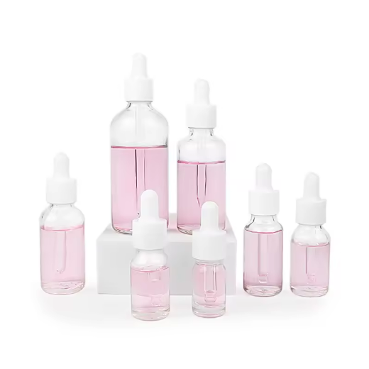 Transparent 5ml 10ml 15ml 30ml 50ml 100ml essential oil glass dropper bottle